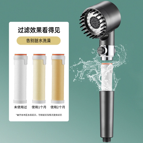 Напорный фильтр для душа, бытовая ванная комната, большой выход для воды, смеситель для ванны, душ, отдельная насадка для душа, ручная насадка для душа