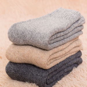 33含量羊毛袜5双装！男女加绒加厚