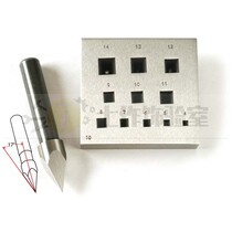 Made in Italy square inlaid square iron and punch (in stock)