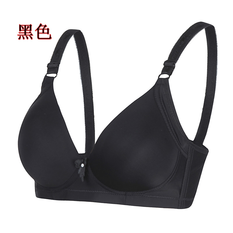 Phần mỏng của phụ nữ thoáng khí màu đỏ lớn này nhấn áo lót mẹ cũ mà không có vành bông thu thập áo ngực quần áo nữ đẹp