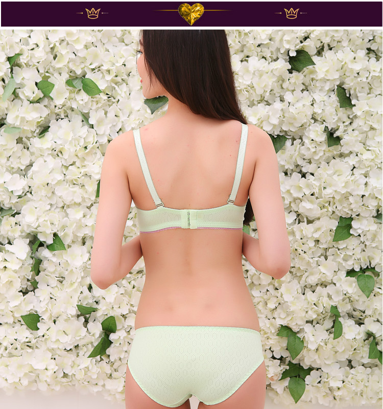 Khuôn mỏng cốc cotton tập hợp cô gái gợi cảm phù hợp với đồ lót Không có vòng thép 70a cô gái áo ngực học sinh trung học cơ sở phụ kiện thời trang nữ