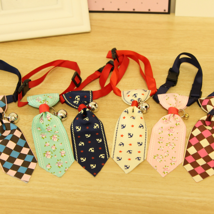 Cute and handsome multi-color pet bow tie dog bow tie bell Teddy cat dog pet accessories supplies tie