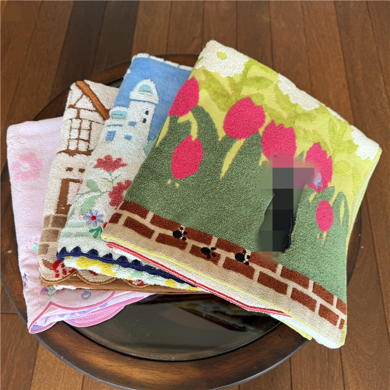 Clearance Sale, Original Export to Japan, Cartoon Cute Embroidery, Exquisite Pure Cotton, Soft and Absorbent Bath Towel