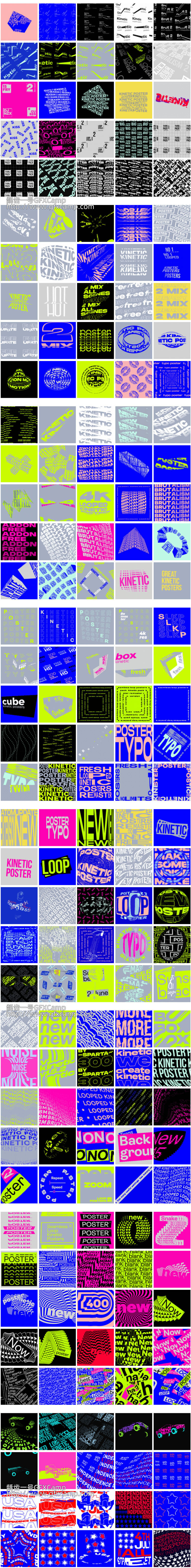 AE脚本-410组无限循环创意文字排版海报字幕动画V15.4 破解版