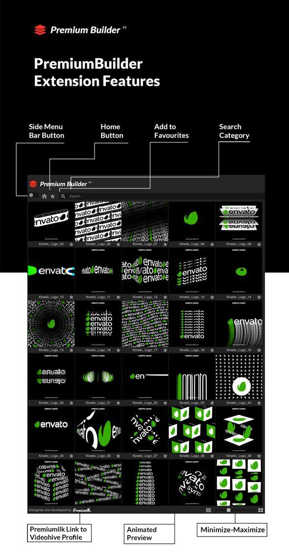 AE脚本模板+PR预设-100组创意排版运动Logo动画展示
