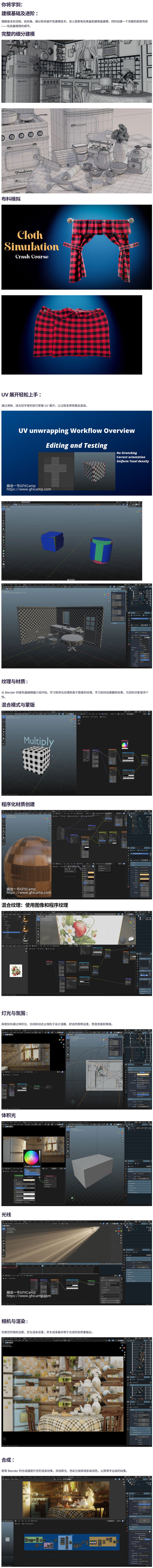 Blender风格化梦幻厨房建模贴图灯光渲染合成基础教程 中文字幕