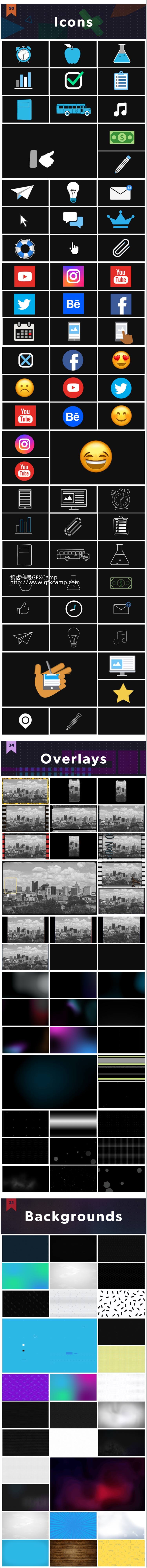 Premiere/PR模板预设-2050组文字标题字幕条图形背景排版动画视频转场预设V2