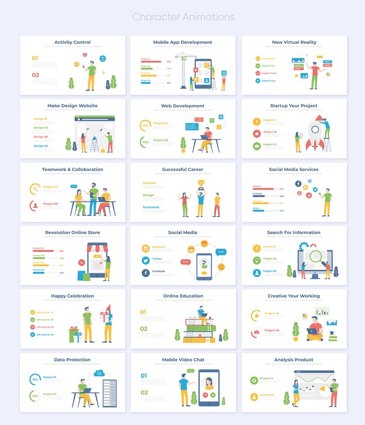 AE脚本-1650+信息数据图表柱状饼状环形趋势图动画 Infographics PackAE脚本、脚本