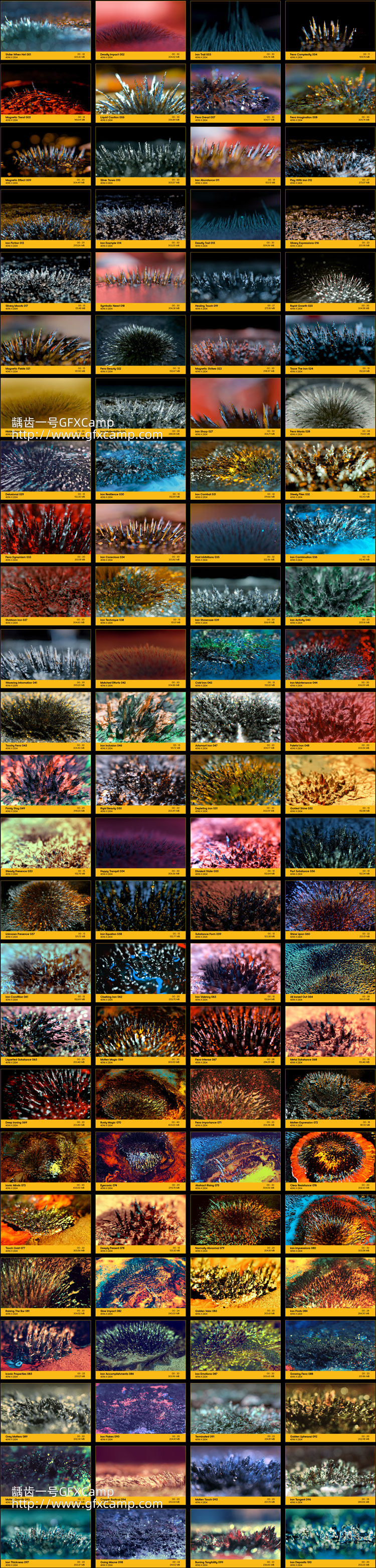 100组近距离微观磁铁特效4K视频素材