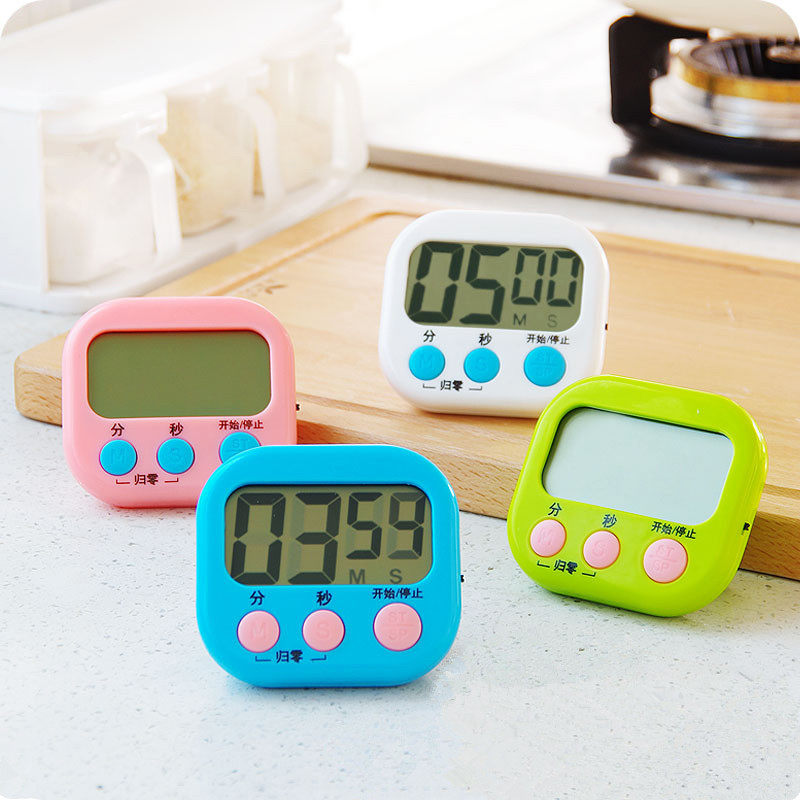 Electronic timer Kitchen timer Big screen Student reminder Cute countdown timer Mini alarm clock Seconds New