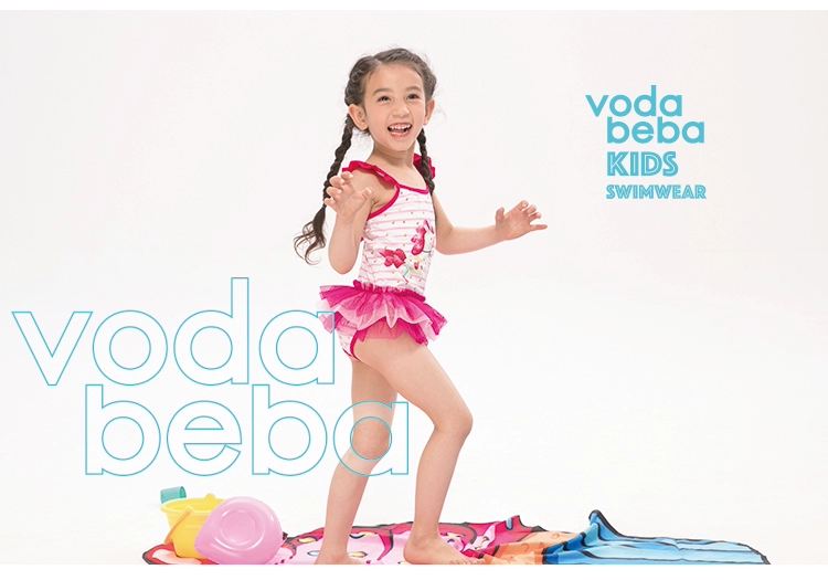 Áo tắm trẻ em VB Voda Beba cô gái mùa xuân nóng bỏng áo tắm cho bé bơi liền kề áo tắm lá sen