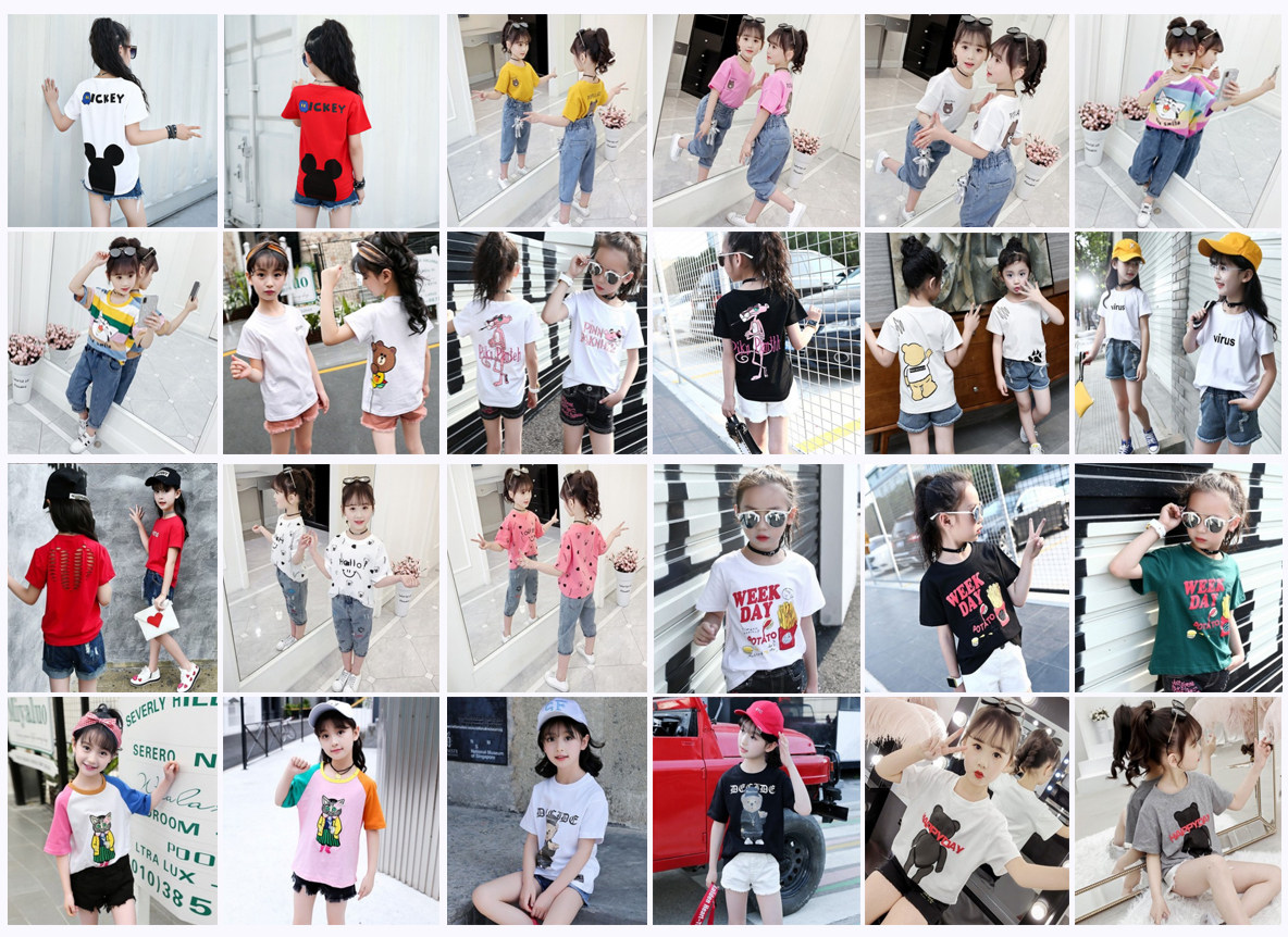 Girl short sleeve T-shirt 5 girl summer fit 6 red blouse 7 half sleeve body blood 8 white 9 Under-ten-year-old 12t shirt