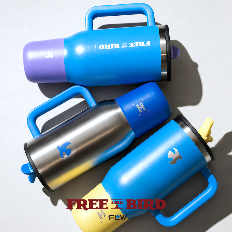 Flow Free Flying Bird Straw Cup · Large Capacity Cold and Hot Insulation Office Car Sports Gift Birthday Retirement