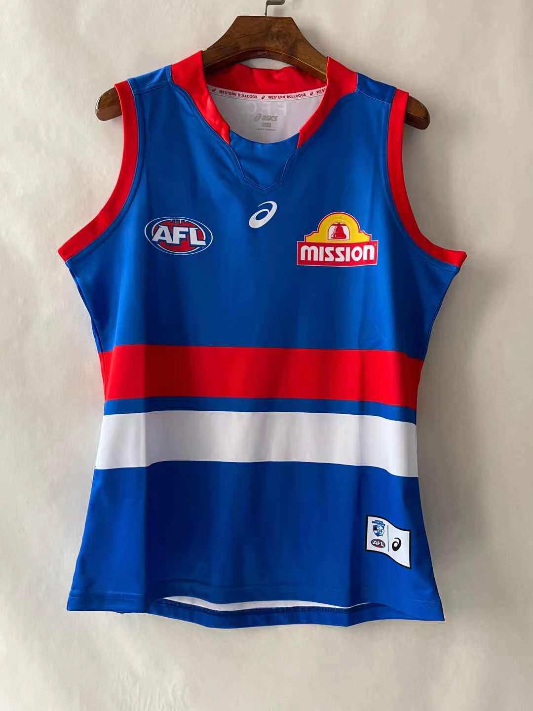 2021AFL Brisbane Home Rugby Suit Blue Vest Blouses Polyester Fiber Breathable Speed Dry