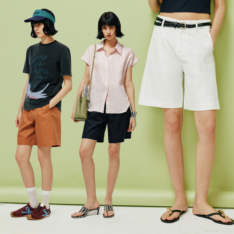 【Neutral Youth Style】Tencel Linen Bermuda Shorts Simple Comfortable Versatile Boys' and Girls' Shorts