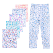 Middle-aged and elderly Cotton pajama pants ladies home pants elderly loose size high waist trousers mother cotton back pants summer