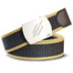 Men's canvas belt automatic smooth buckle casual belt young people versatile personality trendy brand youth student belt