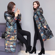 Thu đông 2018 thời trang mới dày lên áo khoác nữ dài qua đầu gối Phiên bản Hàn Quốc tự phối màu cỡ áo thủy triều
