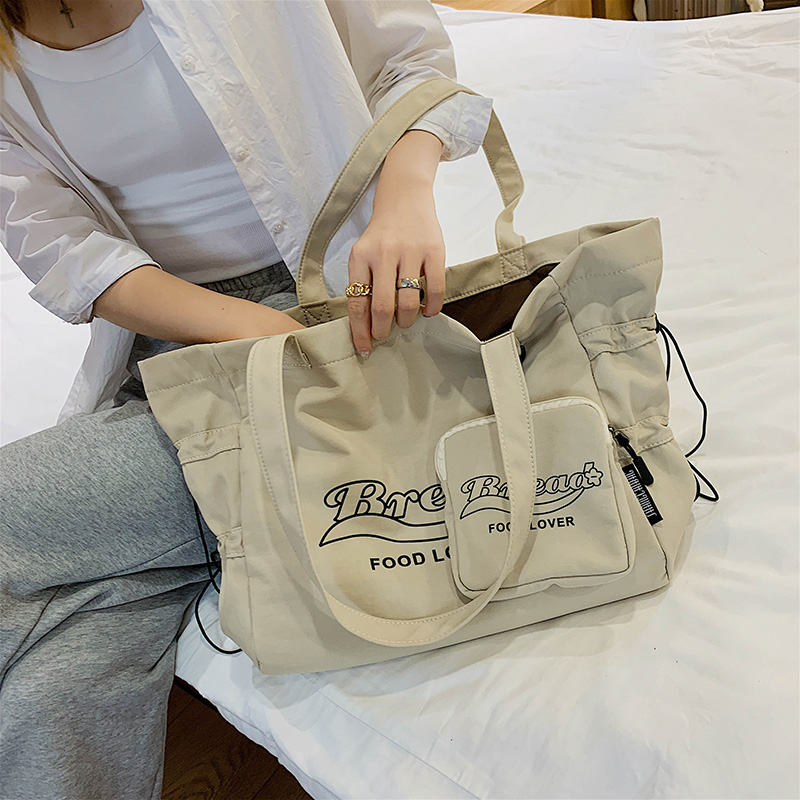 Canvas Handbag large capacity Women's Day Ins Korea Art 100 lap single shoulder casual New zero money bag Mother package