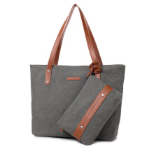 Washed canvas bag custom environmental protection cotton womens shoulder shopping bag custom logo printing custom training tutoring meeting