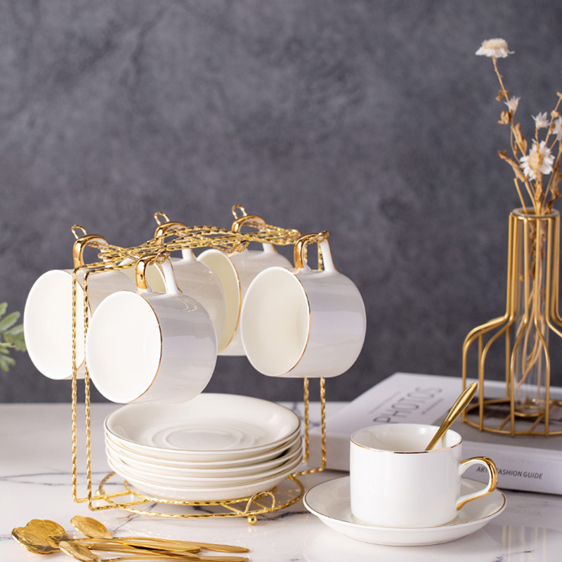 Nordic Ceramic Coffee Cup Dish Suit Home Upscale Coffee Cup Sub With Spoon Lower Afternoon Tea Cup Creative Mug