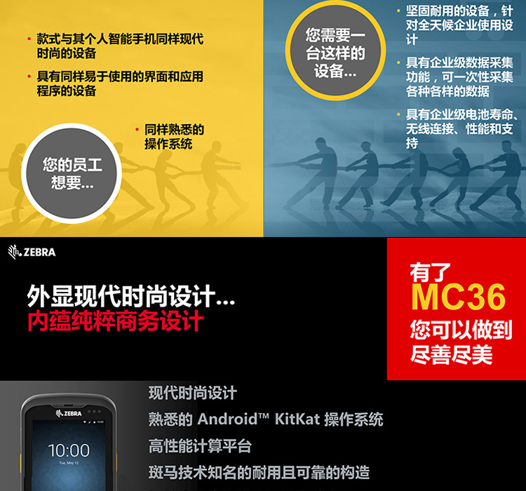 ZEBRA Zebra MC36 - máy kiểm kê mã vạch hai chiều kho hệ thống thiết bị đầu cuối không dây Android kho PDA - Thiết bị mua / quét mã vạch