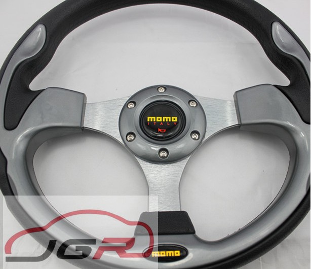 Đặc biệt cung cấp MOMO giả đua vô lăng PU tay lái vô lăng biến đổi 13 inch bạc vô lăng lái xe game