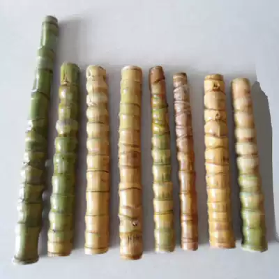 On-site selection of Luohan bamboo material fishing rod craft handle insect lacewing tube hand fan bone writing Art Collection