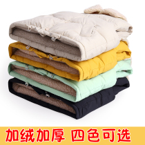 Children plus velvet foreign boys and girls winter baby thick vest outside wearing small children down cotton waistcoat shoulder