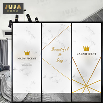 Frosted electrostatic glass sticker Nordic marble creative decoration window glass film sliding door bathroom anti-Peep