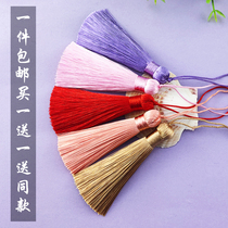 Chinese knots pendant earrings classical diy bookmarks Buddha beads tassel handmade clothing accessories red tassel spikes