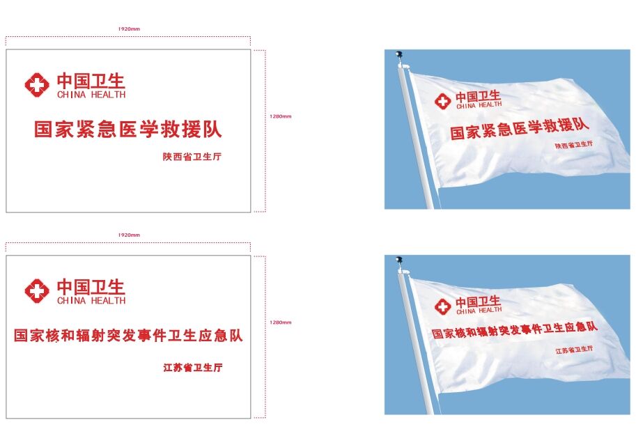 China Health Emergency Team Flag Emergency Team Flag Emergency Rescue China Health Red Cross Order to Do