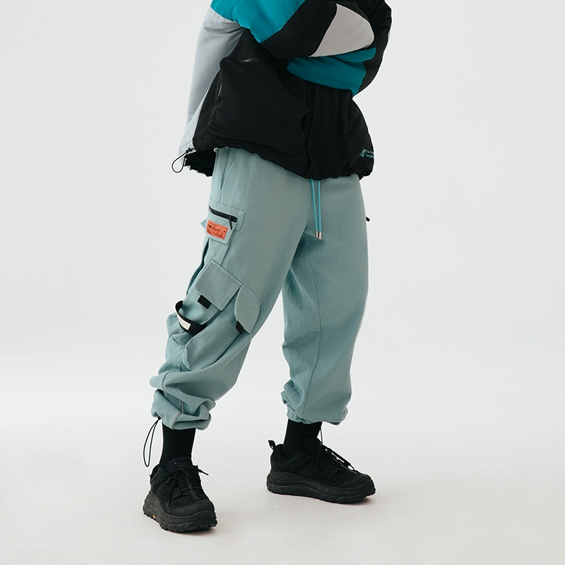 [FLAM cửa hàng trực tuyến chính thức] thương hiệu thời trang hip-hop thủy triều quốc gia FYP quần thể thao nhiều túi quần âu - Quần Jogger