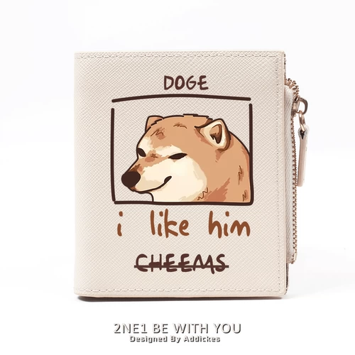 Cheems Fourning Akita Shiba inu Imperchers смайлики с эмотикой милая глупая собака японская ниша -дизайнер Студент короткий кошелек