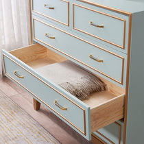 American Countryside Light Lavish Five Bucket Cabinets Solid Wood Drawers Lockers Modern Minima Nordic Bedroom Containing Cabinet Side Cabinets