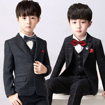 Boy suit suit suit autumn and winter childrens suit vest three-piece flower girl gentleman dress formal dress boy costume