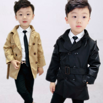 2 Boys British windbreaker jacket 3 Korean version 4 Baby childrens casual long coat 5-year-old spring and autumn 6 small boy 7