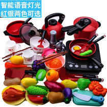 Childrens house kitchen toy girl boy puzzle large simulation kitchen utensils cooking cooking cooking set