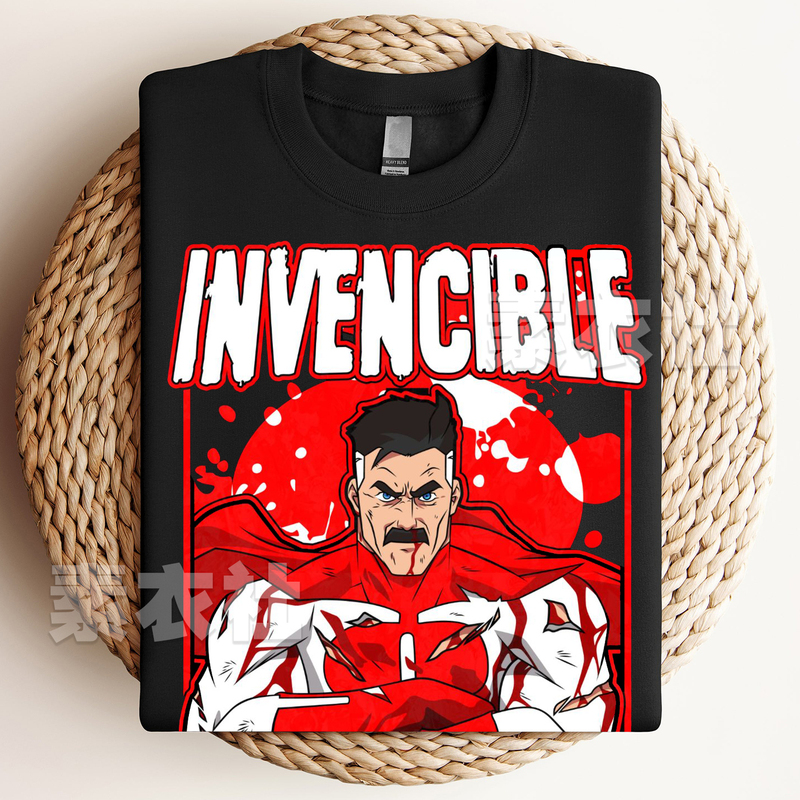 Invincible Short-Sleeve T-Shirt from the Tv Series, Omniman Mark Grayson Invincible, Pure Cotton