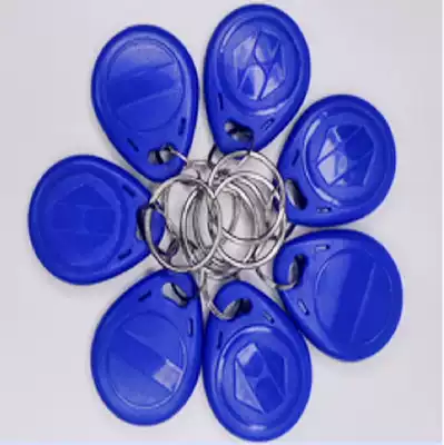 Blue ID card keychain card replicable card access card rewritable time card membership card membership card card access card Replicator