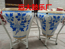 18 inch painted flower pot drum timpani blue and white porcelain dragon drum performance drum war drum dance pour porcelain drum 