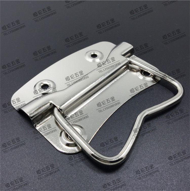 Thickening stainless steel spring folding handbag handbag handlift wooden box handle handle industrial equipment box handle