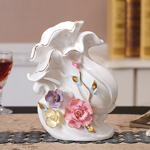 Hulu cabbage recruits fengshui ceramic furnishings home decorations creative simple Xuankou wine cabinet set crafts
