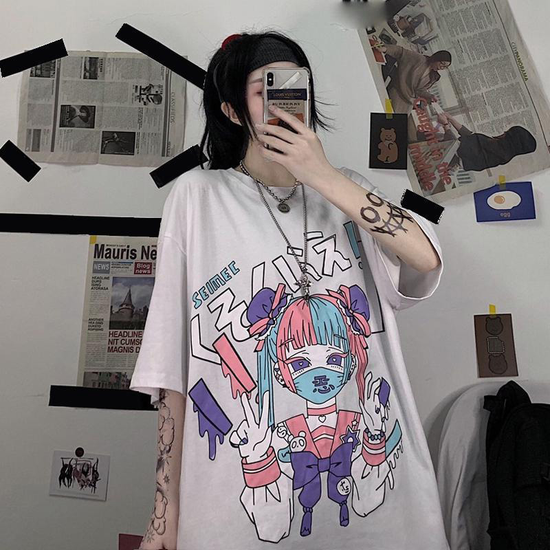WhiteExtra large Women's wear 300 Jin Compassionate Fat sister mm Korean version 240 easy Fattening Short sleeve T-shirt Cover meat jacket 200