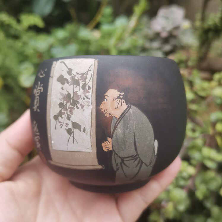 Jianshui Purple Pottery Color Filling Master's Cup Liu March All Handmade Multicolored to Fill the Rohan Master's Cup 160mL