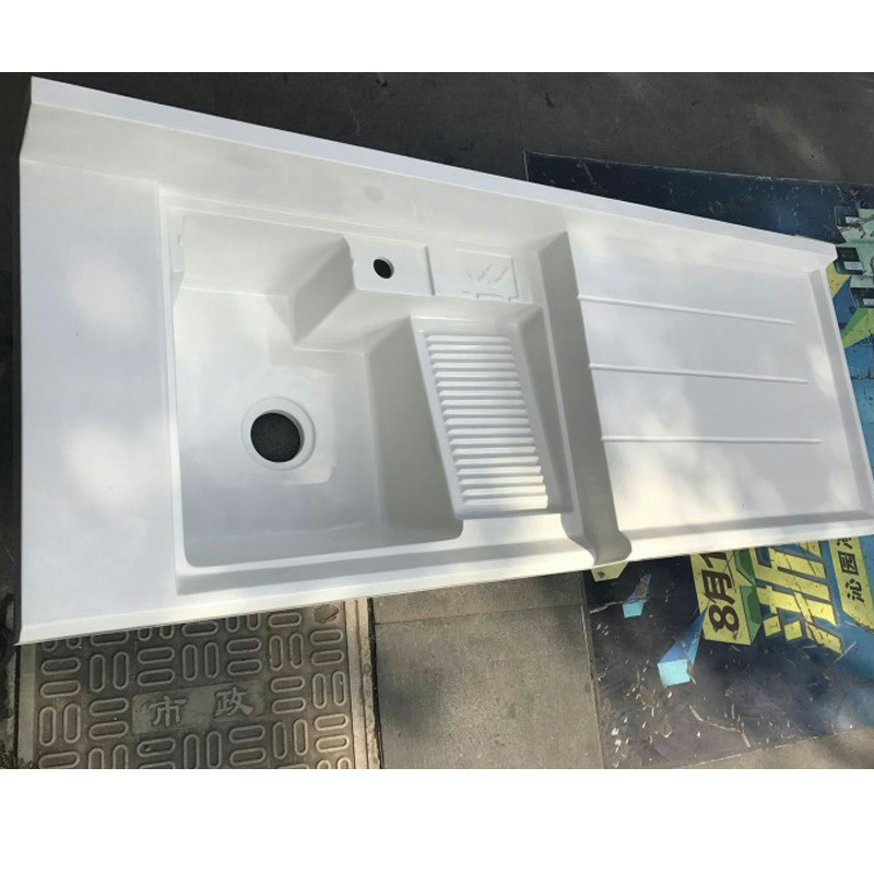 Acrylic wash basin laundry basin washing machine cabinet basin integrated tank with washboard laundry basin balcony custom