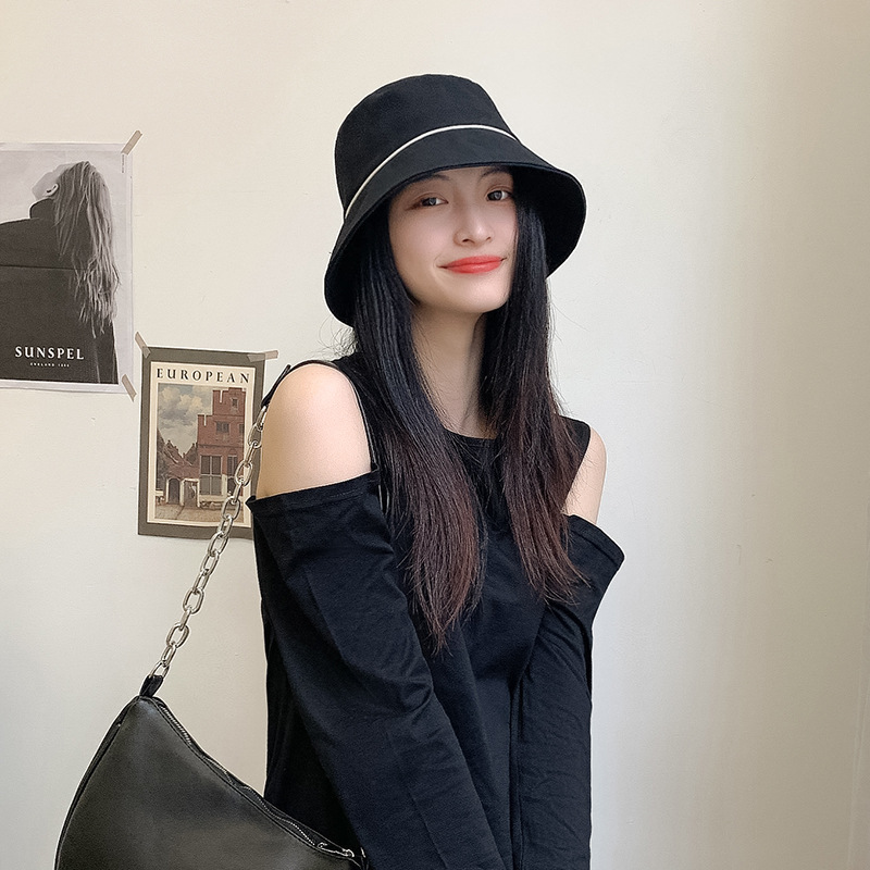 Small Red Book Recommended Japanese Pop Fisherman Hat Women Summer Leisure 100 Hitchhiking Street Sun Protection Basin Hat with a small sun-shading hat