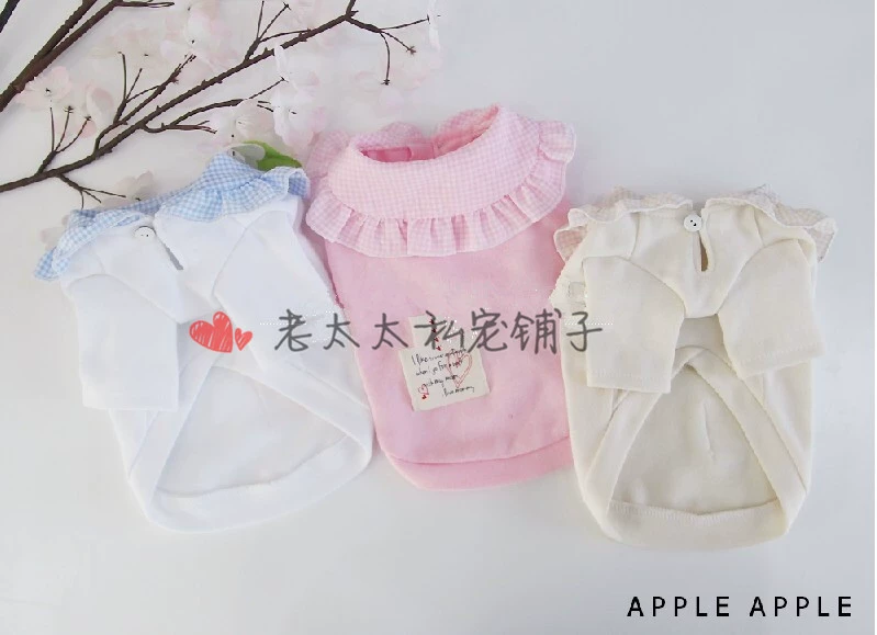 Hai mảnh! Nhật Bản và Hàn Quốc bán Apple & Mamadog thú cưng - Quần áo & phụ kiện thú cưng áo lân cho mèo