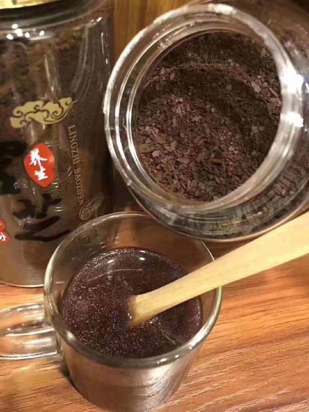 Northeast Jilin Province new continental Changbai mountain Ganoderma lucidum spore powder low temperature crushing bottle and a half pounds to buy 4 bottles of hair 5 bottles