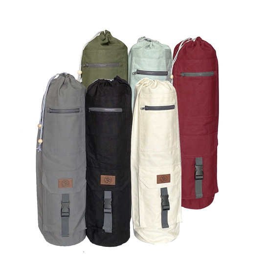 Высококачественная сумка для йоги из чистого хлопка, большая сумка для фитнес-матов, холщовая сумка, экспортная хлопковая сумка для йоги